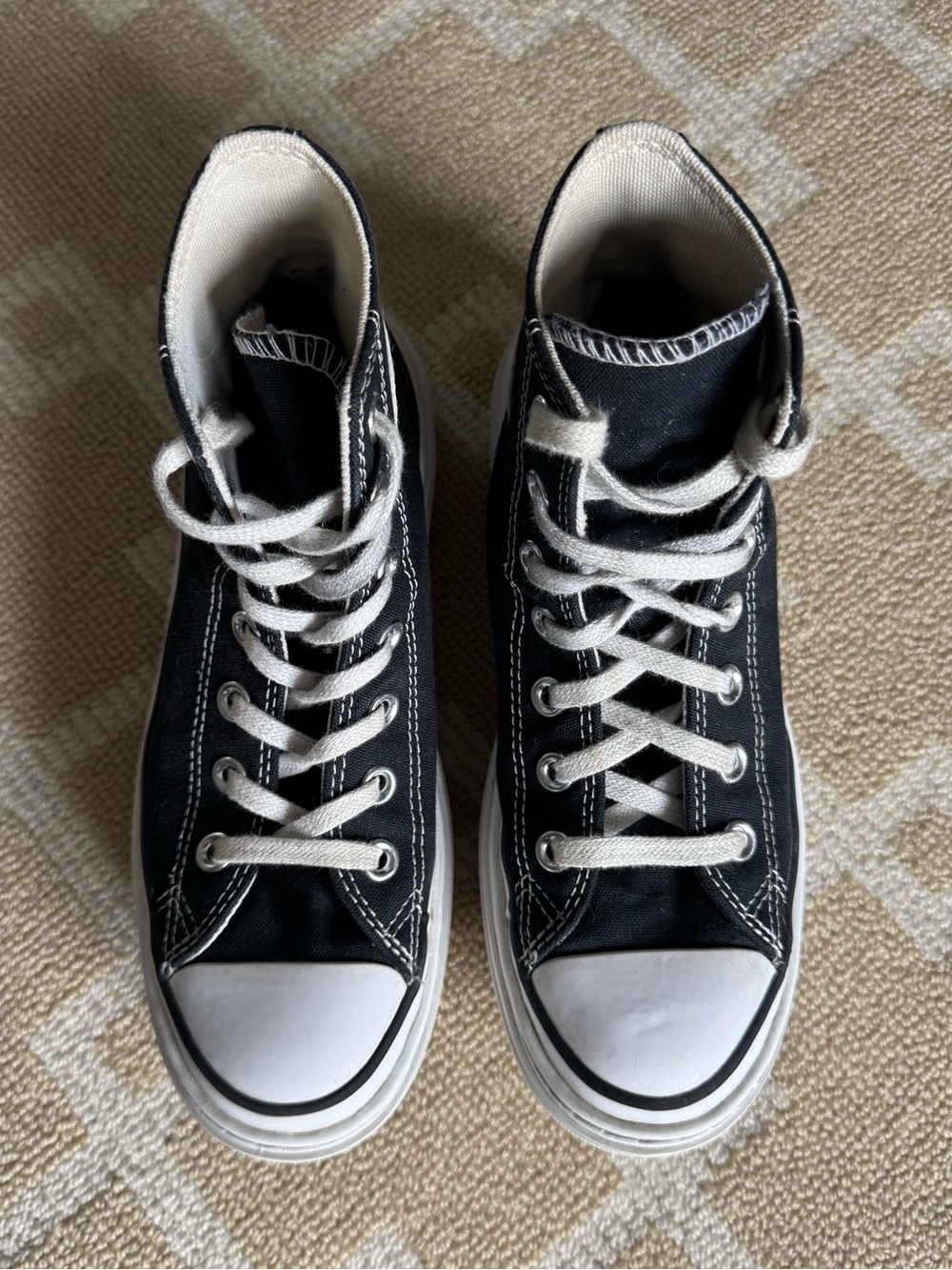 Converse Chuck Taylor All Star
Lugged Heel High Top Platform Sneakers Black 6 - Picture 9 of 17